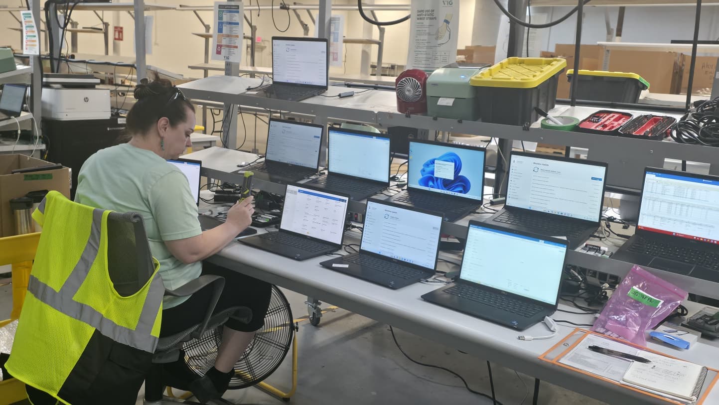 Sanitization and imaging station at the VIG Dallas facility
